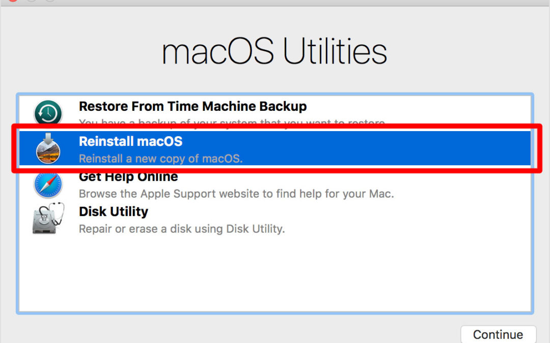 How to reinstall macOS